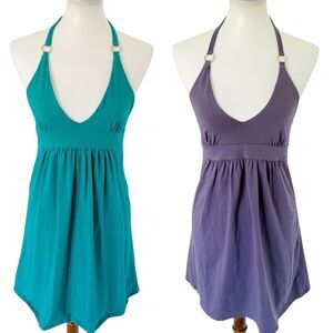 LOT/BUNDLE Y2K VS Moda Intl Halter Mini Dress Built-In Bra Summer Beach Small